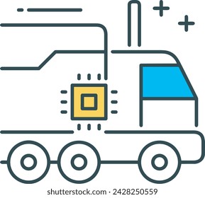Artificial intelligence technology icon symbol vector image. Illustration of artificial intelligence futuristic information human learning software design image