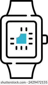 Artificial intelligence technology icon symbol vector image. Illustration of artificial intelligence futuristic information human learning software design image