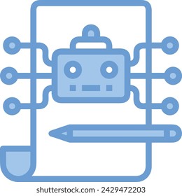 Technologie der künstlichen Intelligenz Symbol Vektor-Bild. Illustration der künstlichen Intelligenz futuristische Informationen Human Learning Software Design Bild