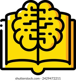 Imagen vectorial de icono de tecnología de inteligencia artificial. Ilustración de inteligencia artificial información futurista software de aprendizaje humano diseño de imagen