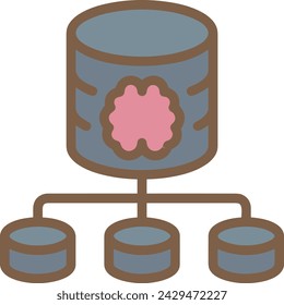 Imagen vectorial de icono de tecnología de inteligencia artificial. Ilustración de inteligencia artificial información futurista software de aprendizaje humano diseño de imagen