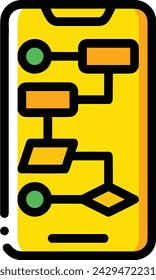 Artificial intelligence technology icon symbol vector image. Illustration of artificial intelligence futuristic information human learning software design image