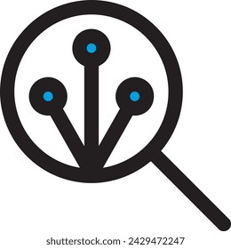 Artificial intelligence technology icon symbol vector image. Illustration of artificial intelligence futuristic information human learning software design image