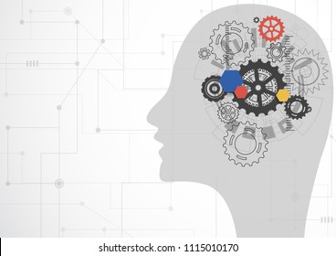 Artificial intelligence. Technology virtual concept background. Vector illustration
