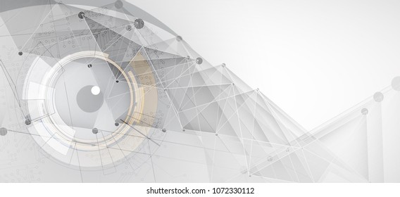Artificial intelligence. Technology web background. Virtual concept