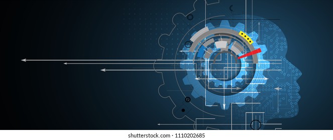 Artificial intelligence. Technology web background for business. Virtual concept