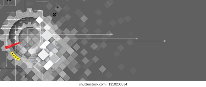 Artificial intelligence. Technology web background for business. Virtual concept