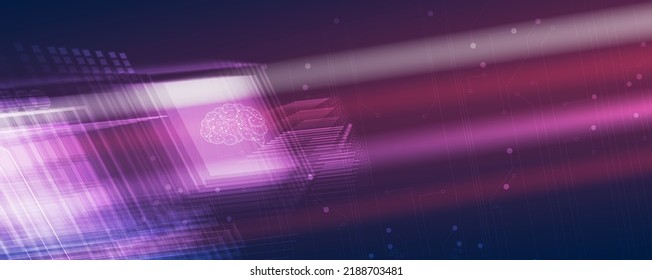 Artificial intelligence. Technology web background. Virtual concept
