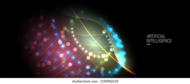 Artificial intelligence. Technology web background. Virtual concept