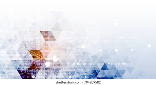 Artificial intelligence. Technology web background. Virtual concept