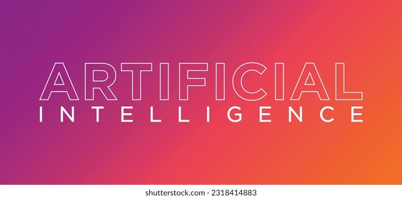 Artificial Intelligence Text, Artificial Intelligence Vector, Ai Text, Ai Vector, Ai Logo, Artificial Intelligence Logo, Artificial Intelligence Banner, Vector Illustration