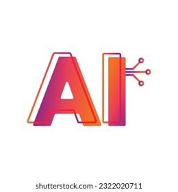 artificial intelligence text, artificial intelligence vector, ai text, ai vector, ai logo, artificial intelligence logo, artificial intelligence banner, vector illustration