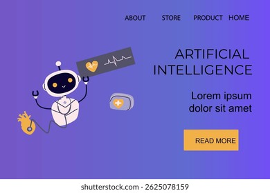 Artificial intelligence themed cyber monday sale banner for online stores.