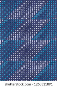Artificial Intelligence Themed Typographic Background Design Vector Graphic