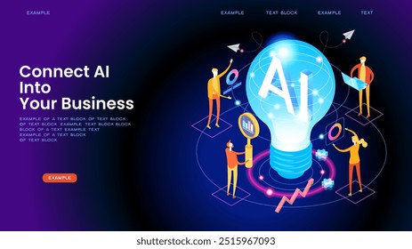 Herramienta de inteligencia artificial para el concepto de negocio de análisis de datos. Tecnología de IA para gráficos y estrategia de marketing. Usando IA. 