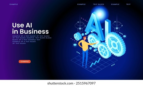 Artificial intelligence tool for data analysis business concept. AI technology for charts and marketing strategy. Using AI. 