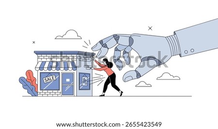 Artificial intelligence transforming small businesses automation digital transformation for entrepreneurs and retail