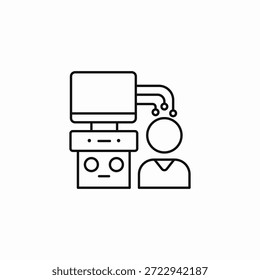 Vector de signo de icono de usuario de inteligencia artificial