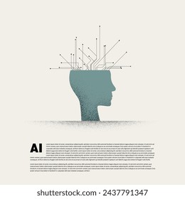 Artificial intelligence vector concept illustration. Symbol of new technology, innovation. Minimal design, eps10