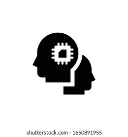 Artificial intelligence Vector Glyph Style Illustration. EPS 10