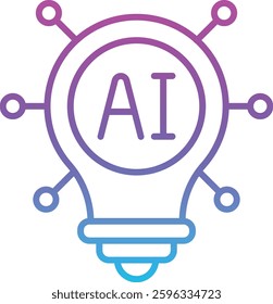 Artificial Intelligence vector icon. Can be used for printing, mobile and web applications.