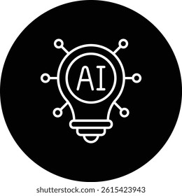 Artificial Intelligence vector icon. Can be used for printing, mobile and web applications.