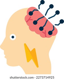 Artificial Intelligence Vector Icon Flat Style