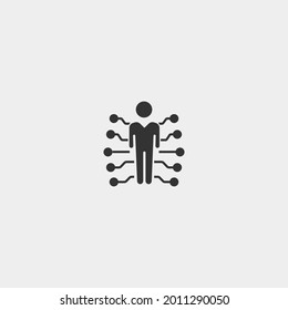 Artificial intelligence vector icon illustration sign