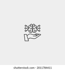 Artificial intelligence vector icon illustration sign