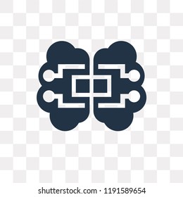 Artificial intelligence vector icon isolated on transparent background, Artificial intelligence transparency concept can be used web and mobile