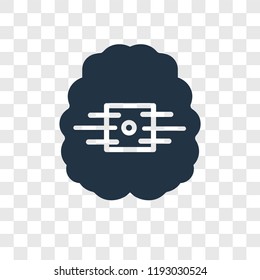 Artificial intelligence vector icon isolated on transparent background, Artificial intelligence transparency logo concept