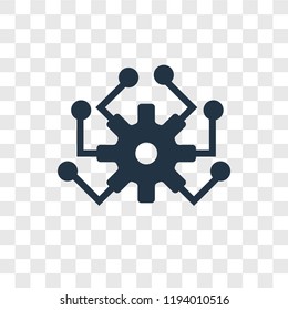 Artificial intelligence vector icon isolated on transparent background, Artificial intelligence transparency logo concept