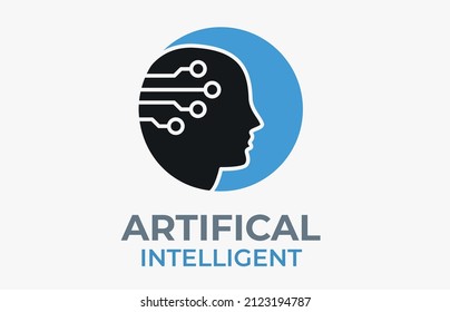 Artificial intelligence vector icon isolated on white background for graphic and web design.