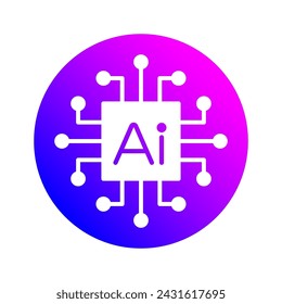Artificial intelligence vector icon logo