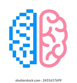 Artificial intelligence vector icon logo
