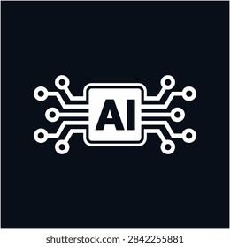 artificial intelligence vector icon logo