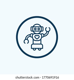 Artificial intelligence vector icon on white background. Flat vector artificial intelligence icon symbol sign from modern artificial intelligence collection for mobile concept and web apps design.
