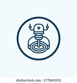 Artificial intelligence vector icon on white background. Flat vector artificial intelligence icon symbol sign from modern artificial intelligence collection for mobile concept and web apps design.
