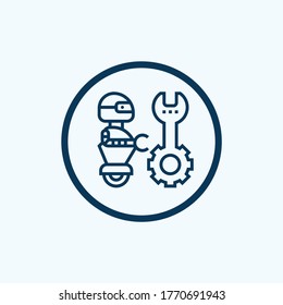 Artificial intelligence vector icon on white background. Flat vector artificial intelligence icon symbol sign from modern artificial intelligence collection for mobile concept and web apps design.
