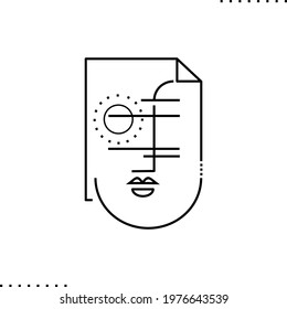 artificial intelligence vector icon in outline