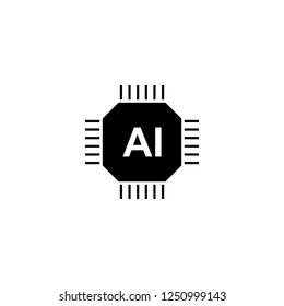 Artificial Intelligence vector icon. Artificial Intelligence sign on white background. Artificial Intelligence icon for web and app