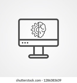 Artificial intelligence vector icon sign symbol