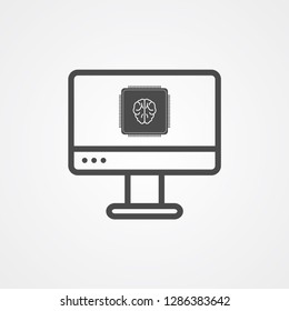 Artificial intelligence vector icon sign symbol