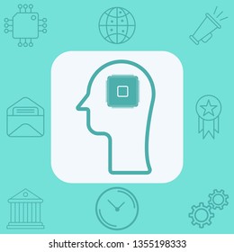 Artificial intelligence vector icon sign symbol