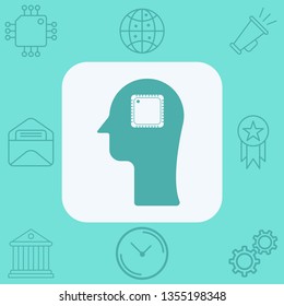 Artificial intelligence vector icon sign symbol