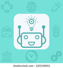 Artificial intelligence vector icon sign symbol