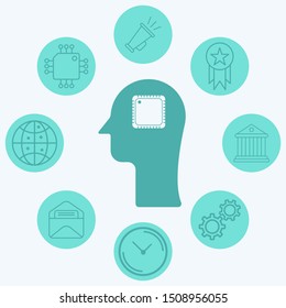 Artificial intelligence vector icon sign symbol