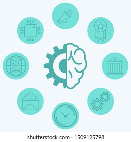 Artificial intelligence vector icon sign symbol