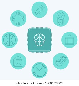 Artificial intelligence vector icon sign symbol