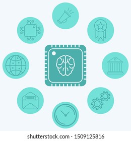 Artificial intelligence vector icon sign symbol